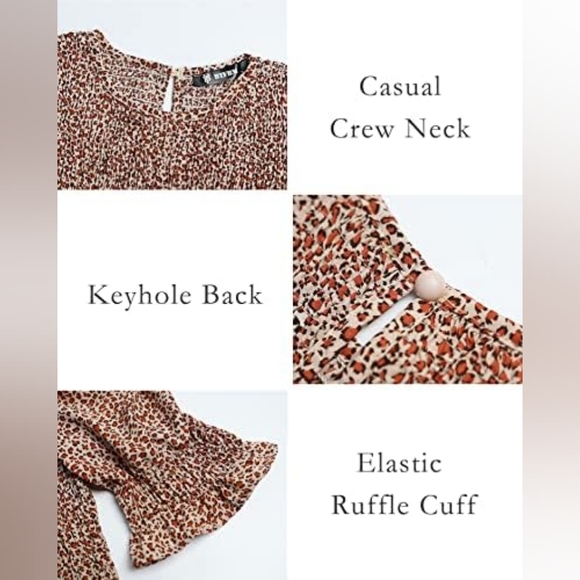 BTFBM Bohemian Leopard Print Tiered Smocked Maxi Dress - Picture 7 of 7